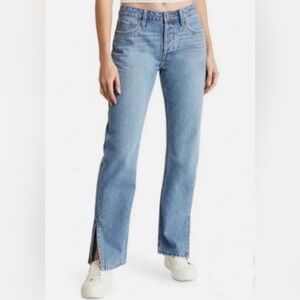 Vigoss Ace Medium Wash Ace Straight Side Split Hem Jeans Women’s Sz 30 NWT